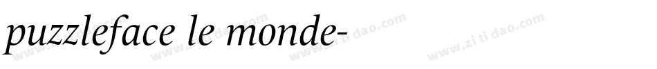 puzzleface le monde字体转换